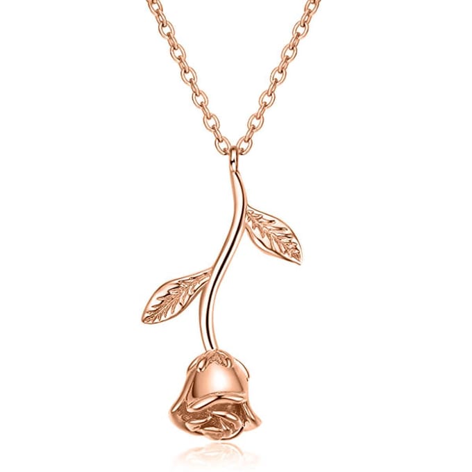 Victorious Dames Ketting – Roségouden Roos – Rosegoud – 43cm