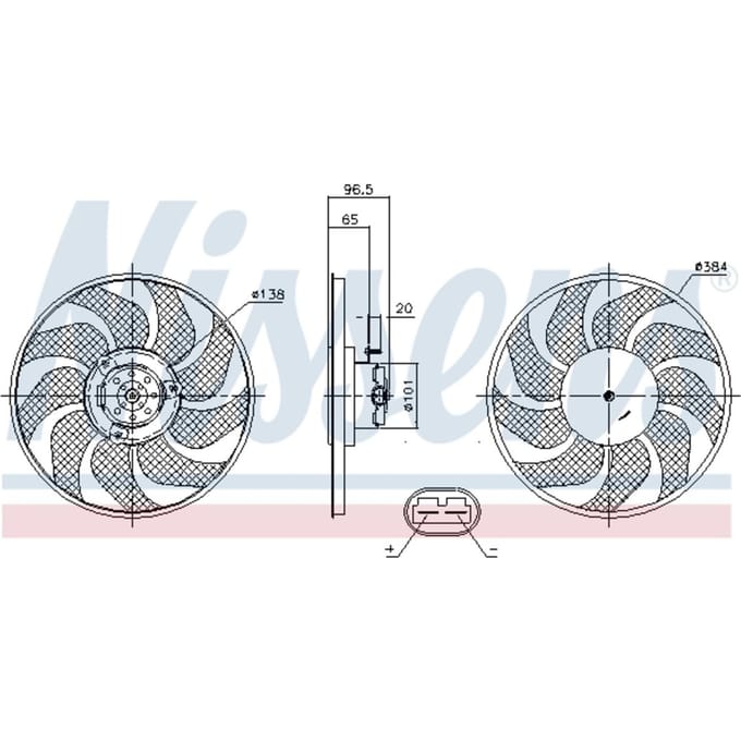 Koelventilatorwiel, motorkoeling NISSENS 85704