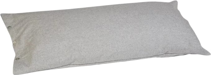 Yumeko kussensloop flanel lichtgrijs 40x80 - Biologisch & ecologisch - 1 stuk