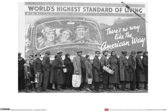 Kunstdruk Time Life - World's Highest Standard of Living 30x40cm