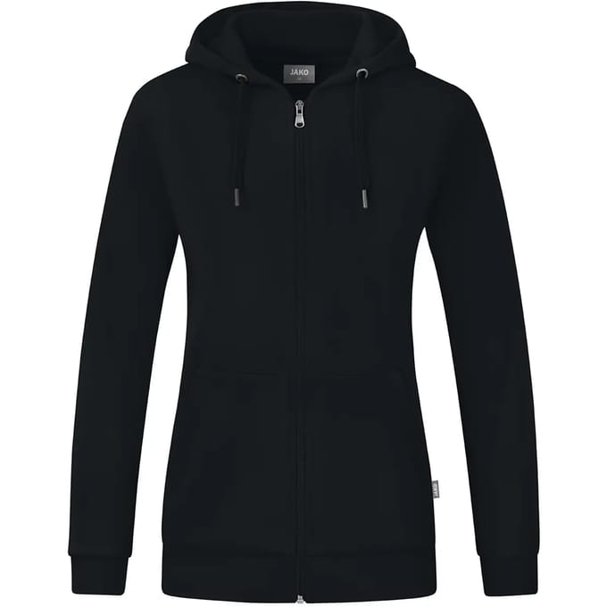 Jako Organic Jas Met Kap Dames - Zwart | Maat: 48