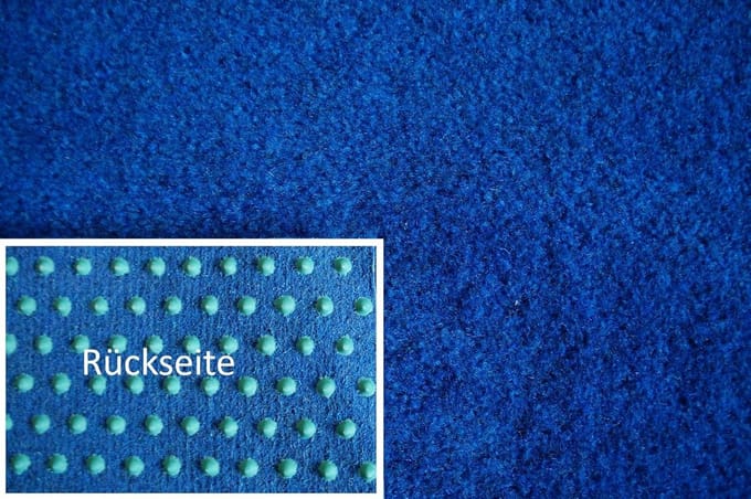 Zacht Kunstgras Premium Blauw Velours Meterware Drainage