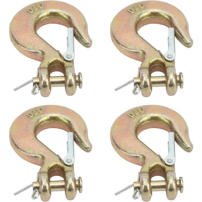 4 Stuks Koppelingshaak 1/4 inch 2750 lbs Capaciteit Heavy Duty Gesmeed Staal Grijphaak voor Hijsen