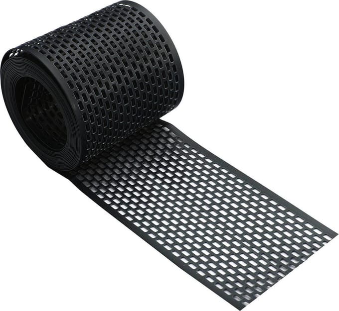 Ventilatieprofiel PVC zwart 100 mm | Rol 5m