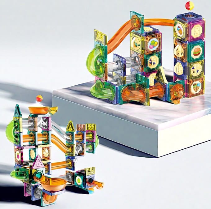 OodBlue - Creatieve Constructie 3D Magnetische Bouwblokken Speelgoedset voor Kinderen