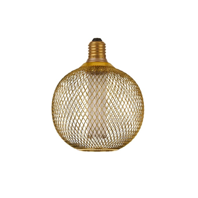 Searchlight LED lamp E27 Mesh 3,4W 3.000K Ø12cm goud