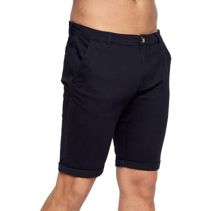 Crosshatch Heren Sinwood Chino Shorts (Marineblauw)