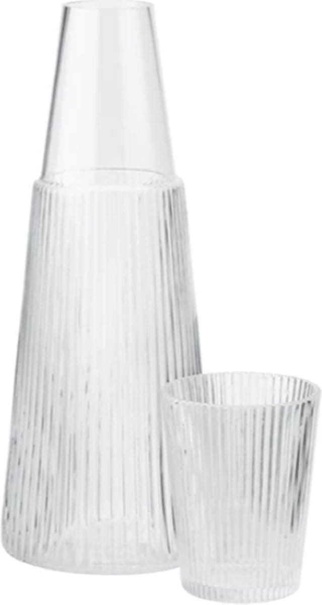 Stelton Pilastro - Karaf met glas - 1L - Transparant