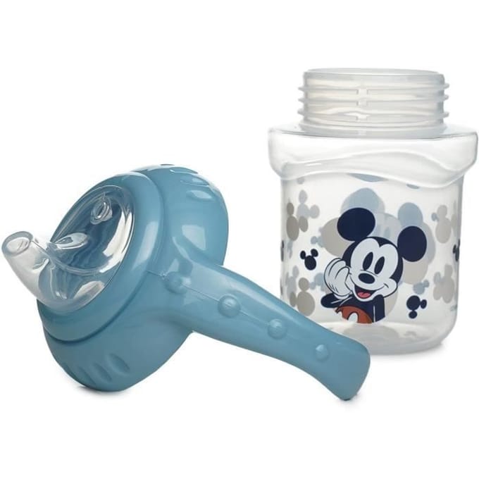 Beker met handvat - THERMOBABY - Sippy 250 ml - Siliconen tuit - Lekkagevrij - Mickey Cool