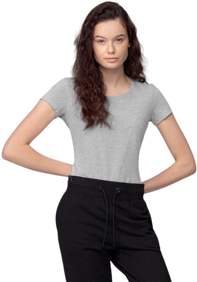 4F T-shirt Dames Lichtgrijs - Maat M