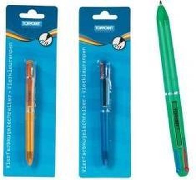 Toppoint 4-Kleurenpen Assorti