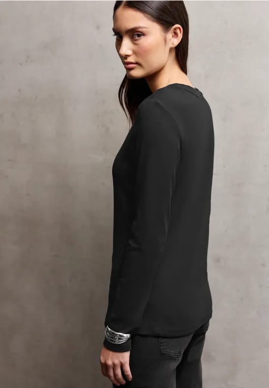 Basic shirt met lange mouwen