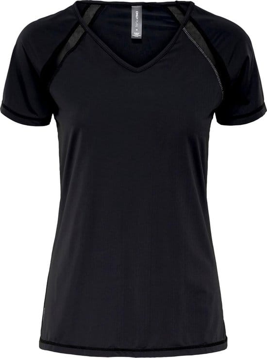Only Play Performance Sporttop V-Neck Korte Mouwen - Black - Maat S