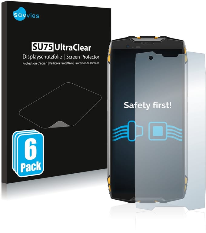 Savvies - Screenprotector voor Blackview BV6800 Pro - Folie Beschermfolie transparant 6 Stuks