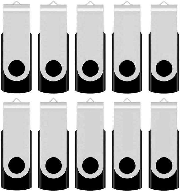 50 Stuks USB 2.0 Flash Drives 4GB Bulk Zwart Geheugensticks