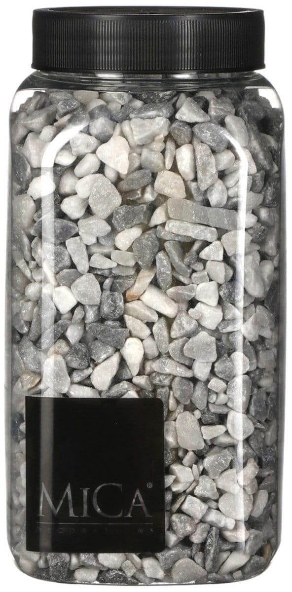 Lichtgrijs klein Decoratie Steentjes 650ml - Mica Decorations