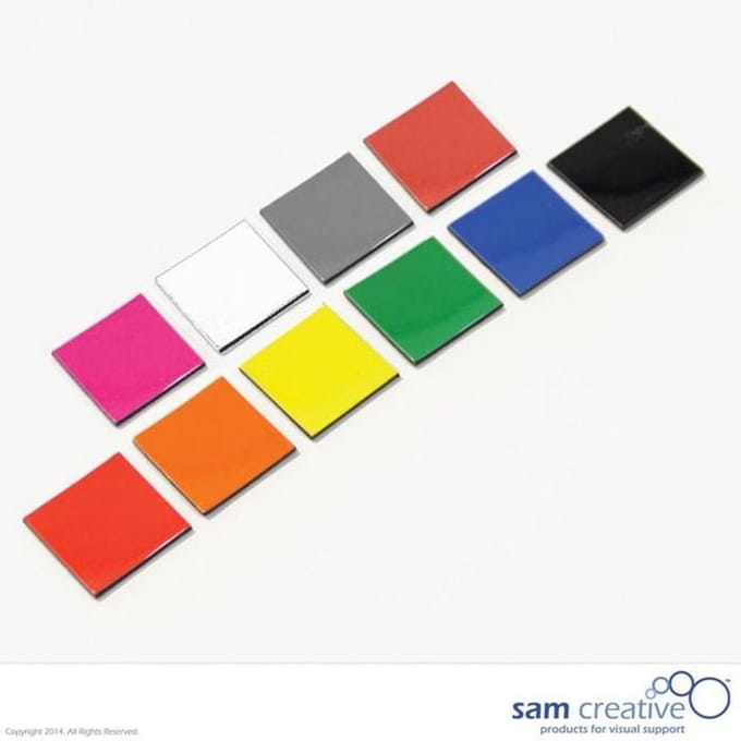Sam Creative Whiteboard Magneten - Vierkant - 2x2 cm - Wit - 25 stuks