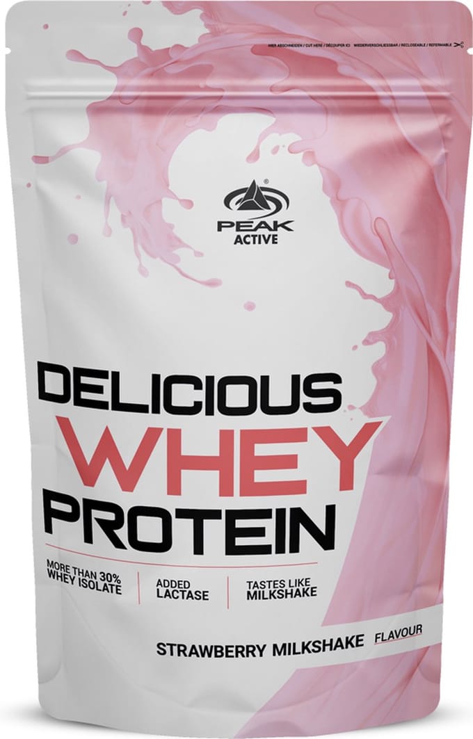 Peak Delicious Whey Protein (450g) Strawberry Milkshake - Eiwitten - Wei-eiwit Mix