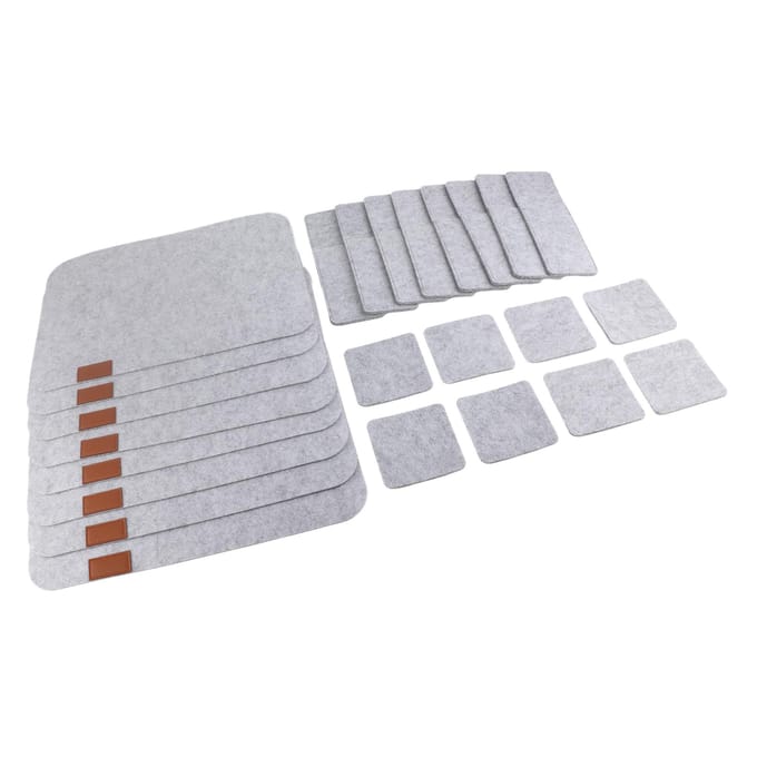 Set de table, dessous de verre ... gris foncé