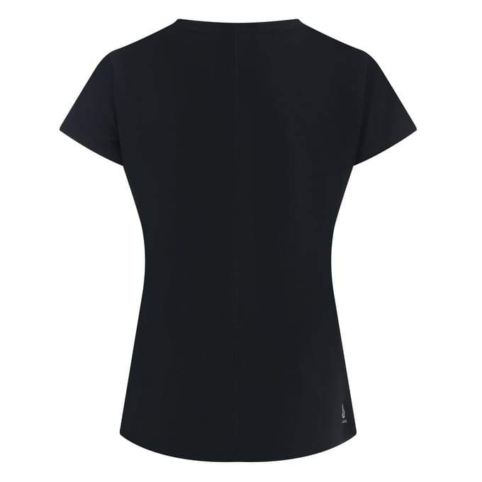 Dare 2B Dames Serenity Linear Berg T-Shirt (Zwart)