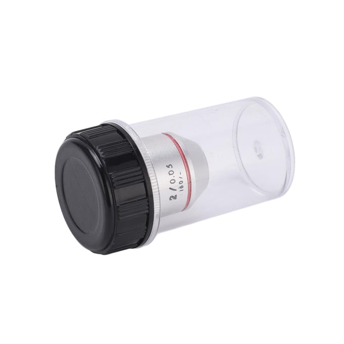 2x 195 Achromatische Objectieven Lage Vergroting RMS Draad 20.2mm voor Biologische Microscoop