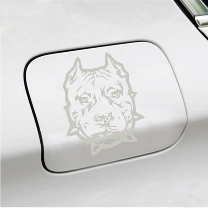 Bumpersticker - Hond - 12,3 X 10 - Zilver