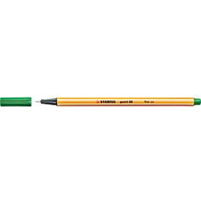 STABILO point 88 - Premium Fineliner - Fine 0,4 mm – Groen– Doos 10 stuks