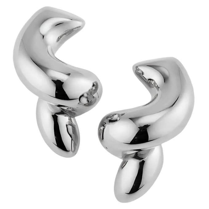 Silver Snake Earrings