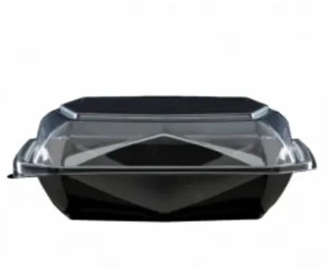 Duni Octaview APET Zwart/Transparant 185x185x70mm 625ml 255 stuks