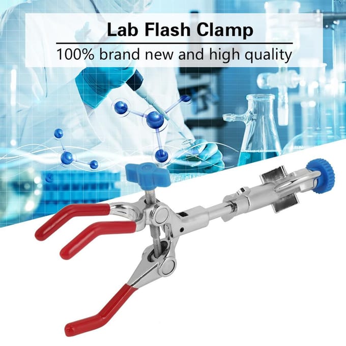Verstelbare Drie-klauw Draaibare Kolffklem Laboratorium Reageerbuis Condensor Labhouder blue