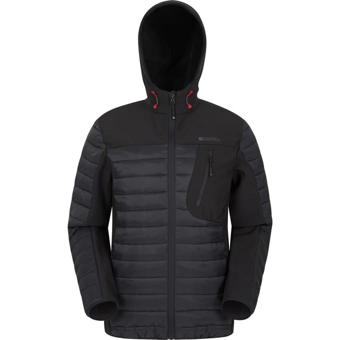 Mountain Warehouse Heren Turbine II gewatteerd Soft Shell jack (Zwart)