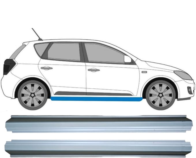 Reparatie dorpel voor Kia Ceed 2006-2012 / Links + Rechts / Set