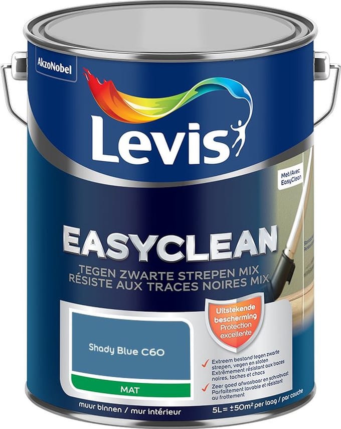 Levis - Easyclean Tegen Zwarte Strepen Mix - Shady Blue C60 - Mengverf - 5 L