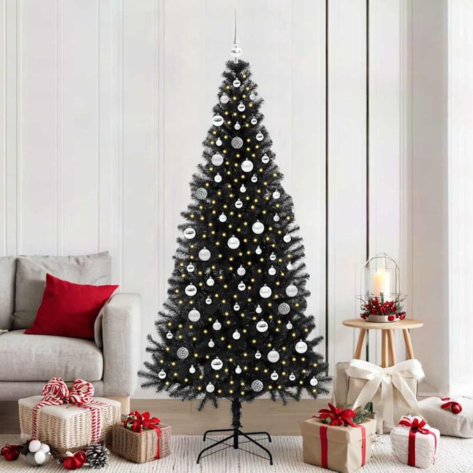 vidaXL Kerstboom Zwart 210 cm PVC