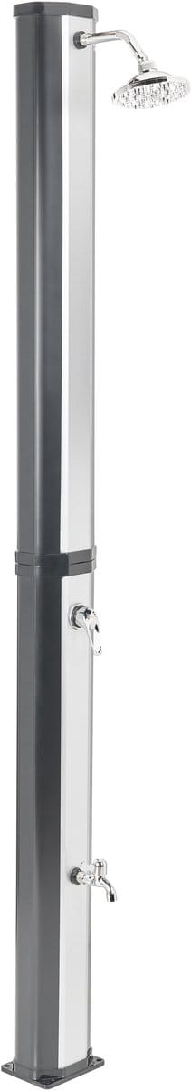 TOPOCALMA - Buitendouche op zonne-energie - Zwart/Zilver - PVC