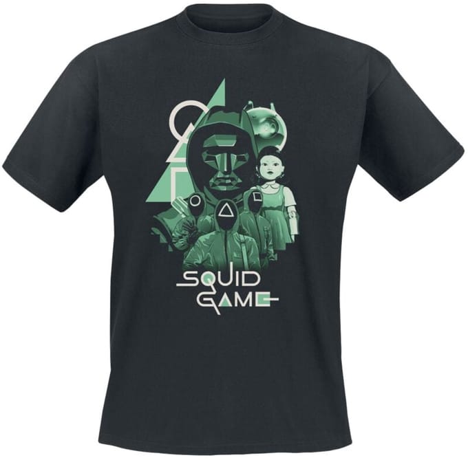 Squid Game Front Man And Group Overlay Heren T-shirt - zwart - XXL