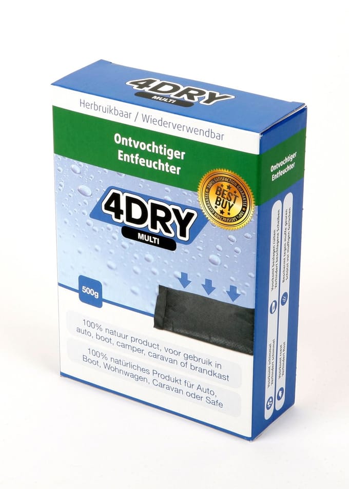 4DRY® Multi Ontvochtiger | 400 ml opnamecapaciteit | Herbruikbaar