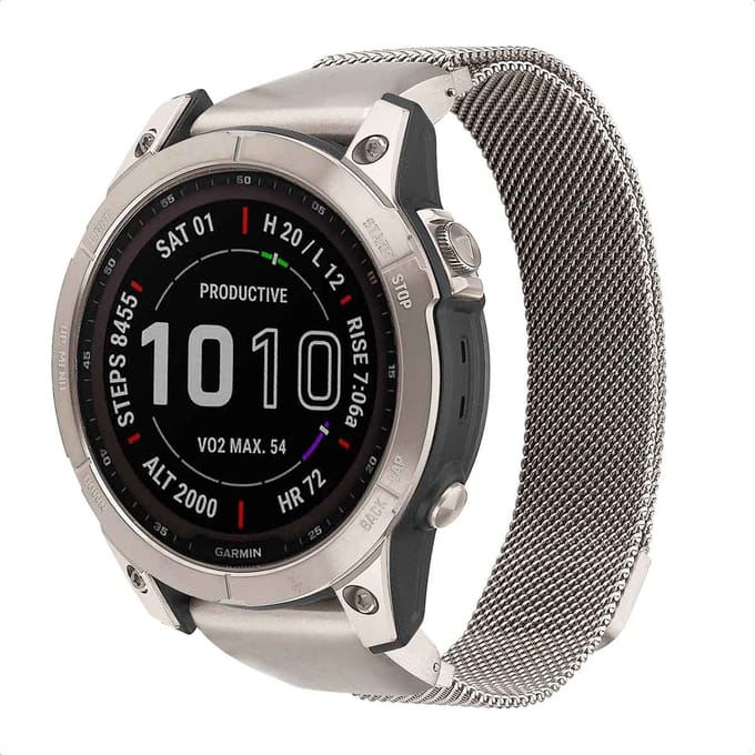 imoshion QuickFit® Milanees bandje - Garmin 22 mm aansluiting - Maat L/XL - Starlight