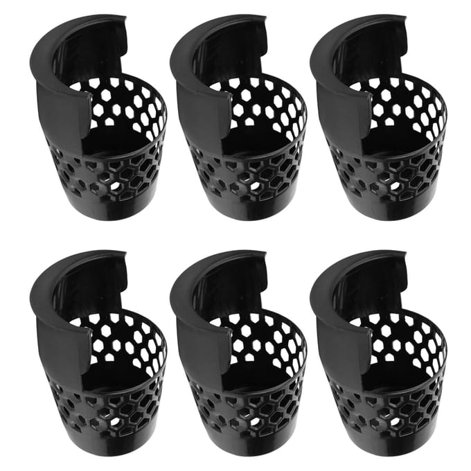 6 Stuks Biljartbal Opbergzakken Plastic Pooltafel Web Manden Drop Net Tas Accessoire M black