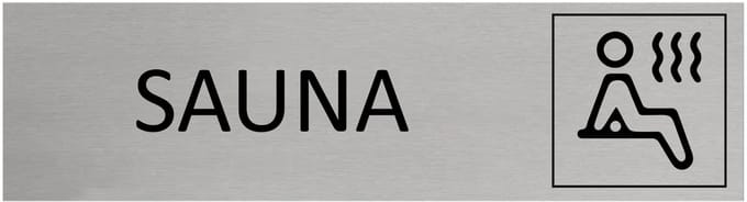 CombiCraft Aluminium deurbordje Sauna 165x45mm - per stuk