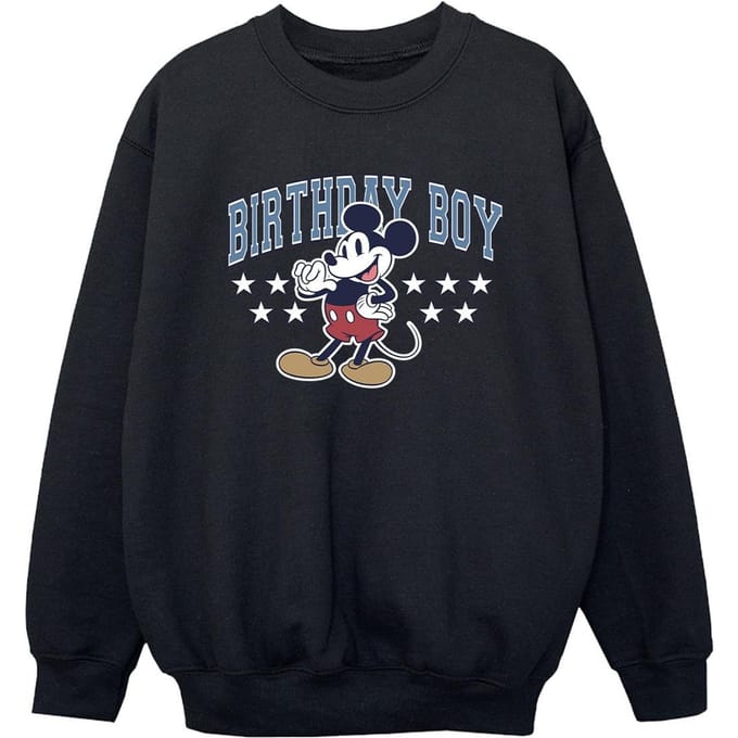 Disney Jongens Mickey Mouse Verjaardags Sweatshirt (Zwart)