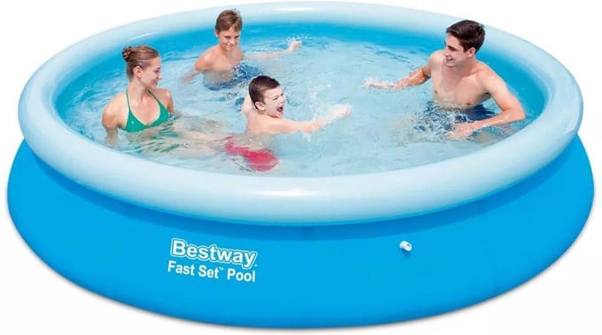 Bestway zwembad rond opblaasbaar 366 x 76 cm 57273