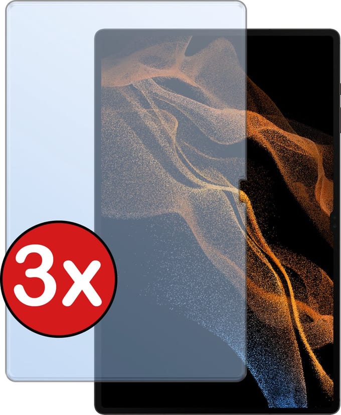 Screenprotector - 3 Stuks - Geschikt voor Samsung Galaxy Tab S9 Ultra - Extra Sterk - Beschermglas - Gehard Glas - Tempered Glass - Screen Protector