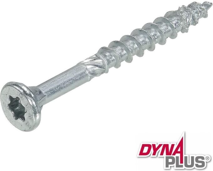 Dynaplus - Unischroeven - Torx 25 platkop - 5 x 40mm - Verzinkt - Deeldraad (200 stuks)