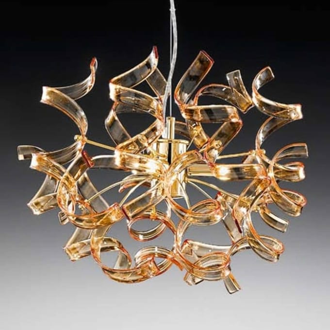 Metallux Fraaie hanglamp Amber, diameter 40 cm