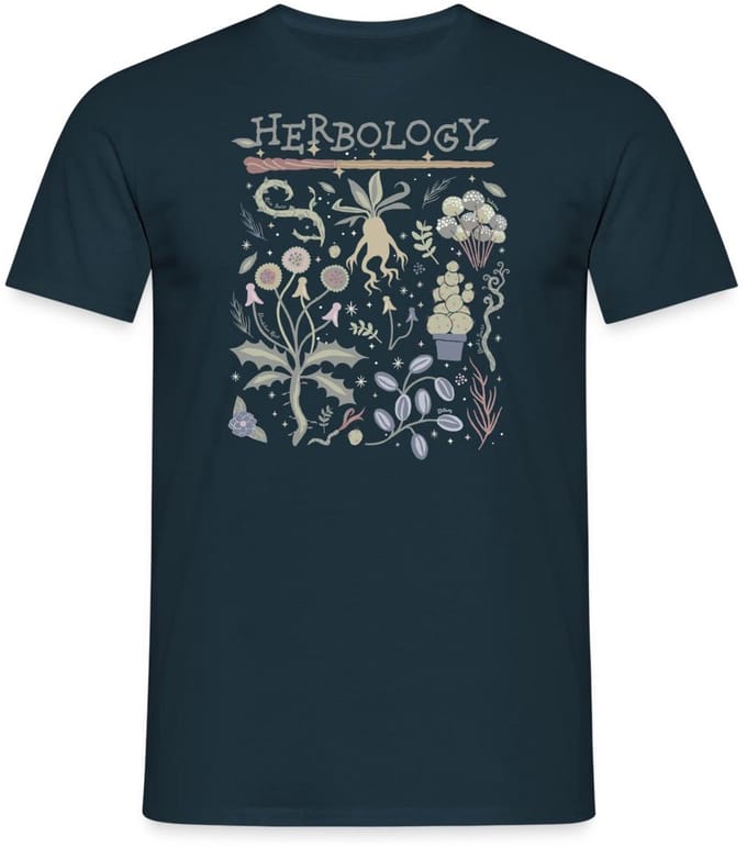 Harry Potter Herbology Botanisch Kruiden Ontwerp T-Shirt Heren