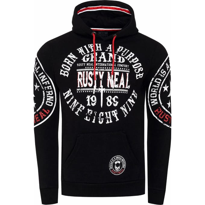 Streetwear trui met capuchon en prints