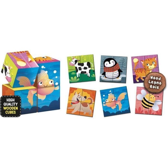 Lisciani - Montessori Baby - houten cubes en logic 2 in 1