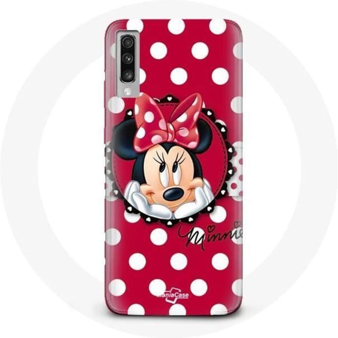 Coque Samsung Galaxy A70 Minnie Mouse Dessin animé Rouge