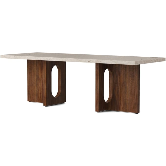 Audo Androgyne Salontafel - Kunis Breccia Steen - notenhout